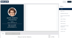 Desktop Screenshot of janneadams.bayleys.co.nz